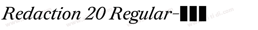Redaction 20 Regular字体转换